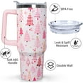 thumbnail image 4 of 40 Oz Pink Christmas Tree Tumbler With Handle,Christmas Tree Coffee Travel Mug Cup,Christmas Decor,Christmas Gifts for Women, 4 of 8
