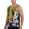 thumbnail image 2 of Gaeub Dinosaur Basketball Player Men's Athletic Tank Top, Workout Sleeveless Shirts, Running Tank Tops for Gym, Running, Training - Small, 2 of 9