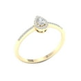 thumbnail image 2 of Imperial 1/5Ct TDW Diamond 10k Yellow Gold Pear Diamond Halo Promise Ring (H-I, I2), 2 of 4