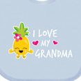 thumbnail image 4 of Inktastic I Love My Grandma with Pineapple Girls Baby Bib, 4 of 4