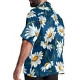 thumbnail image 3 of Daisy Men's Casual Hawaiian Shirts, Printed Button Down Short Sleeve Summer Beach Tops with Spread Collar - Unisex, 3 of 6