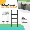 thumbnail image 4 of Exacme 8 x 12 FT Outdoor Rectangle Trampoline for Kids, 330lb Capacity Recreational Trampolione with 4 Wind Stakes, Storage Bag, Ladder(Green), 4 of 8