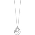 thumbnail image 2 of Sterling Silver Platinum-Plated Diamond Mystique Triple Teardrop Necklace (18 X 24) Made In United States qdf107, 2 of 5