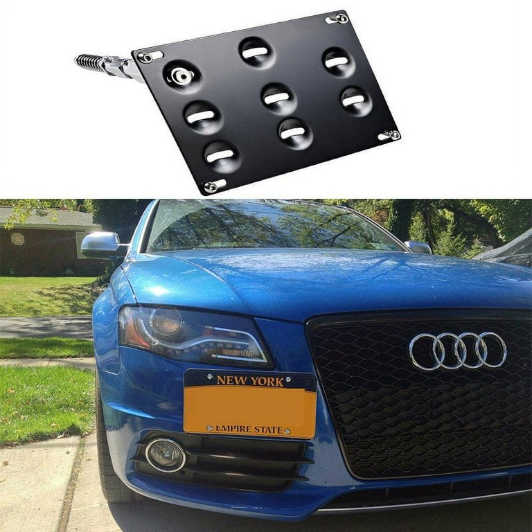 GTP Front Bumper Tow Hook License Plate Mounting Bracket Holder Relocator for Audi A4 S4 A5 S5 A7 S7 RS4 RS5 RS7 allroad