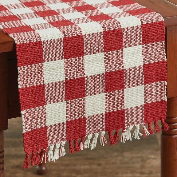 Park Designs Red Buffalo Check Table Runner 54"L