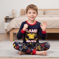 thumbnail image 3 of NIPAXO Boys Pajamas Set Long Sleeve Game Over Graphic Top and Gaming Controller Print Pants Sleepwear for Kids, 3 of 8