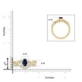 thumbnail image 5 of ANGARA Natural Blue Sapphire and Diamond Crossover Bridal Set in 14K Yellow Gold for Women (Size-7x5mm) | September Birthstone, Anniversary, Jewelry Gift for Women | Natural Blue Sapphire Ring, 5 of 9