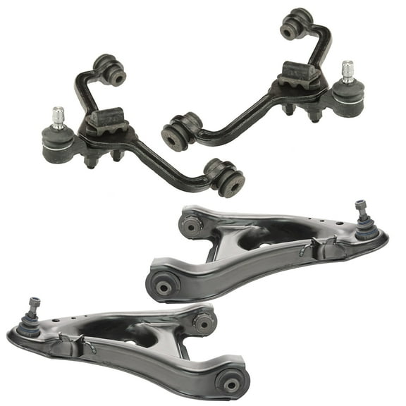TRQ Control Arm w/ Ball Joints Kit LH RH Upper Lower Set for Crown Vic Town Car PSA62503