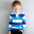 thumbnail image 4 of Mceream Boy's Girls Striped Shirt Long Sleeve Lapel Tops Spring Summer School Uniform Tees Athletic Casual T-Shirt Print Fashion Clothes Back to School Uniformes Escolares Para NiñAs 3-15 Years, 4 of 6