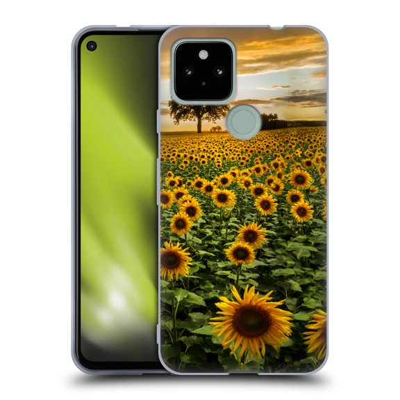 Head Case Designs Officially Licensed Celebrate Life Gallery Florals Big Sunflower Field Soft Gel Case Compatible with Google Pixel 4a 5G