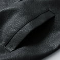 thumbnail image 6 of ZUKMRJPC Men's Classic Leather Motorcycle Jacket Vintage Solid Color Lapel Full Zipper Button Jackets Winter Warm Windproof Coats, 6 of 8