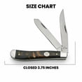 thumbnail image 2 of Rite Edge Large Trapper Folding Knife, 3.75" Black Pearl Handle with 2 Stainless Steel Blades and Steel Bolsters, 2 of 4