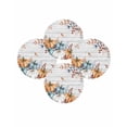 thumbnail image 7 of 13 Inch Round Placemats Set of 4, Orange Blue Grey Pumpkins Fall Non Slip Heat Insulation PP Table Mats, Thanksgiving Botanical Vintage Washable Place Mats for Kitchen Dining Party Table Decor, 7 of 7