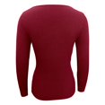 thumbnail image 7 of Fiaer Womens V Neck Sweaters Slim Fit Long Sleeve Solid Color Casual Trendy Comfortable Breathable Knit Tops Wine S, 7 of 7