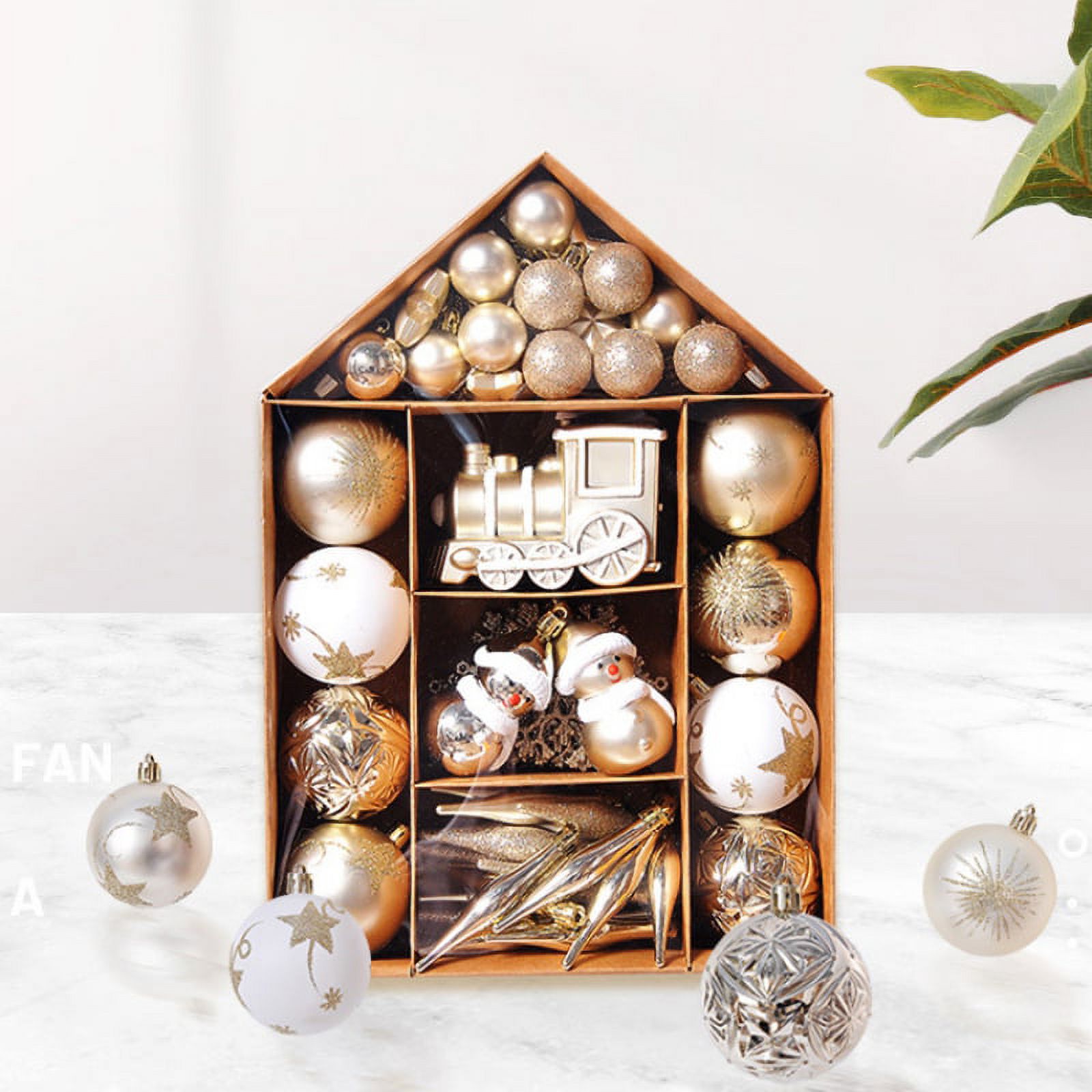 BRUBAKER Hand-Painted Wooden Christmas Ornaments – Set Of 22 – Festive Figurines For Tree, Wreaths & Holiday Décor