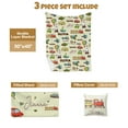 thumbnail image 2 of Terwex Personalized Crib Bedding Set,Custom Baby Bedding Set with Name,3 Pcs Trains & Buses Baby Crib Set for Boys Girls,Double Layer Blanket,Fitted Sheet,Pillowcase,Gifts for Toddlers, 2 of 7