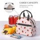 thumbnail image 5 of Fotbe Strawberry Bolsa de Almuerzo con Estampado, Lonchera Aislada, Contenedores de Comida Reutilizables Tipo Cooler a Prueba de Fugas, 5 of 7