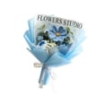 thumbnail image 4 of Crochet Bouquet Flower Gesang Flower completado Decoración del hogar Día de la madre de arte de regalo para la boda Día de Acción de Gracias Azul, 4 of 8