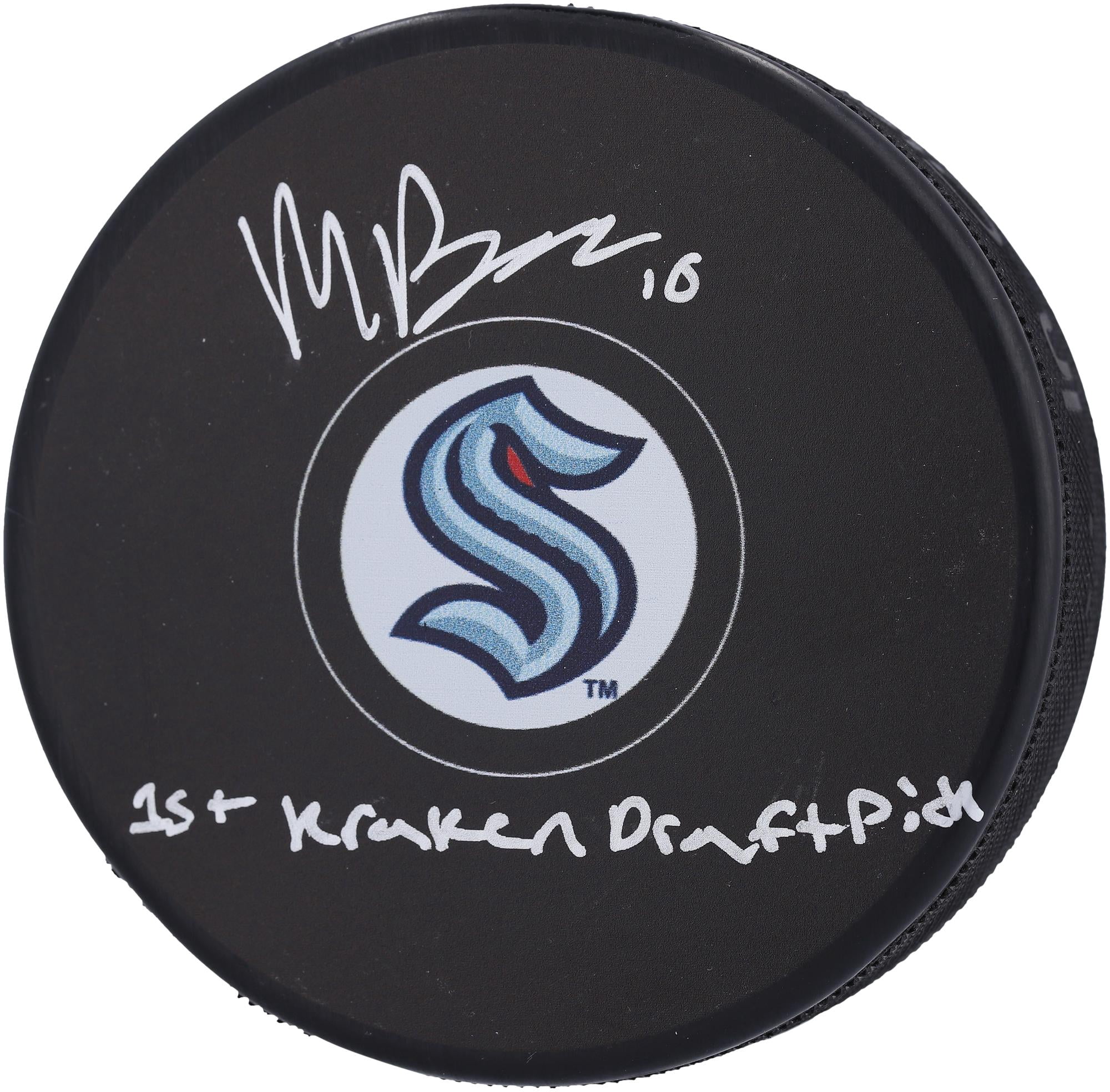Matt Beniers Seattle Kraken Autographed Hockey Puck with "1st Kraken Draft  Pick" Inscription - Fanatics Authentic Certified - Walmart.com