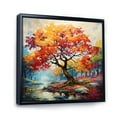 thumbnail image 2 of Designart "Maple Melody Orange and Yellow Maple Tree" Landscapes Floater Framed Wall Art Print, 2 of 7