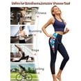 thumbnail image 6 of As Rose Rich Women Workout Leggings 2 Side Pockets 7/8 Length Yoga Pants Swim Tights, S, 6 of 9