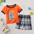 thumbnail image 2 of Toddler Boys Clothes Summer 2PCS Outfits Print Short Sleeve Shirt Top Shorts Set 1t 2t 3t 4t 5t 6t 7T Children 6-7 Years, 2 of 7
