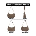 thumbnail image 2 of Gustave PU Leather Crossbody Purse for Women Crescent Shoulder Bag Small Tote Handbag Trendy Retro Underarm Evening Bags Satchel with Chain Strap - Brown, 2 of 8
