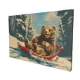 thumbnail image 3 of 16x24 inch Canvas Painting Wall Art Brown Bear Skiing Poster,Bar,Living Room,Man Cave,Cafes Wall Decor Art Prints,Funny Brown Bear Skiing Prints,Gifts For Bear & Skiing Lovers,Bedroom,Lounge, 3 of 6