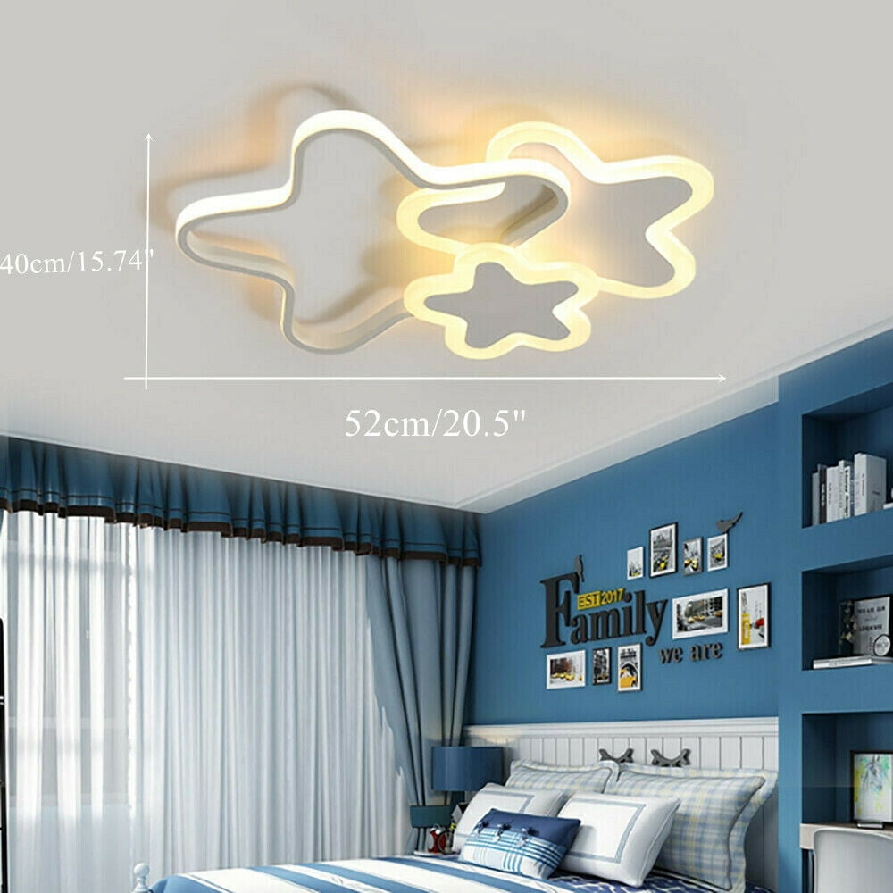 Fetcoi, Children’s Room Ceiling Light Modern Dimmable Lamp with Remote Control  Bedroom Decoration Ceiling Lamp