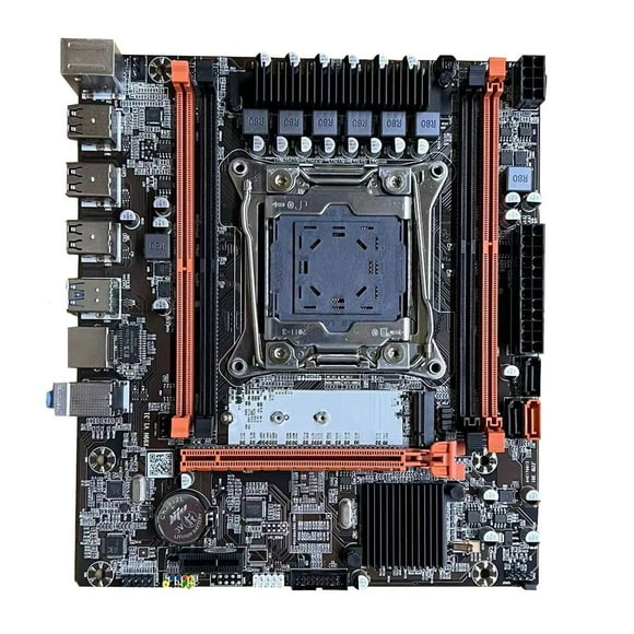 Placa Base de Escritorio X99H+CPU E5 2666 V3+Grasa TéRmica LGA2011-V3 B85 DDR3X4 Ranura ECC M.2 NVME PCI-E 3.0 X16