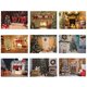 thumbnail image 2 of Fondo de Navidad rectangular Farfi, tela sin arrugas, fondo de Papá Noel, pantalla, decoración de fiesta, 2 of 5