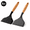 Black and dark gray, variant on 2-Piece Wooden Handle Silicone Wide Spatula Set, Non-Stick Safe Kitchen Turner Utensils for Cooking, Frying, Baking and Everyday Meal Preparation