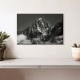 thumbnail image 2 of Elephant Stock Wispy Aiguille Verte Wall Art - Horizontal Canvas Wall Art - Living Room Wall Decor - Nature Canvas - Gray And White Decor - 12" x 8", 2 of 8