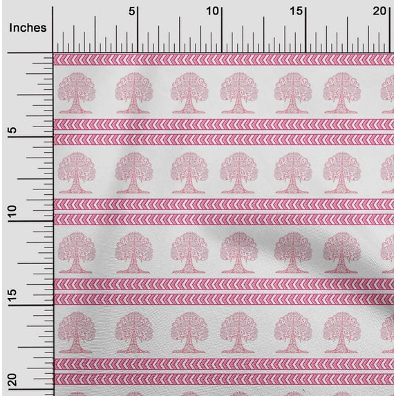 oneOone Cotton Poplin Fabric Arrow & Tree Block Fabric Prints By Yard 56 Inch Wide