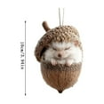 thumbnail image 4 of DAMAI 3.9 in Christmas Forest Animal Acorn Ornaments, 2026 Cozy Forest Christmas Ornaments, Woodland Creature Figurine, Acrylic Hanging Ornament Home Party Décor, 4 of 6