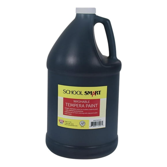 Botella Paint School Smart, lavable al temple, negra, de 3,78 litros