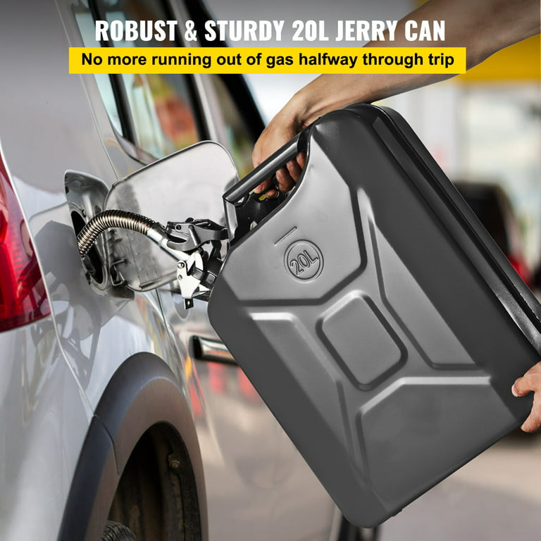 Jerry Can 20ltr Polished Stainless Steel. Fuel, Petrol, Diesel, Oil, Water.  Compact Pattern. - Winchmax