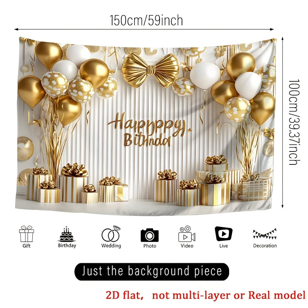 Tea Party Hintergrund Stoff 2,1x1,5 M – Polyester, Floral, Für Baby Shower & Geburtstagsfotos