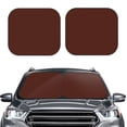 thumbnail image 2 of Goofa Brown Pattern 2 Piece Car Windshield Sun Shade Foldable | Front Windshield Shade for Sun, Heat and UV Rays | Sunshade for Car Front Window-Large, 2 of 7