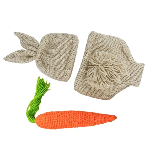 EXHUMKY Newborn Photo Shoot Props Baby Photography Outfits Woolen 1 Infants