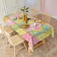 thumbnail image 3 of Pioneer Flower Floral Print Pattern Rectangle Tablecloth 60"x102", Waterproof Polyester Table Cloth, Wipeable Spillproof for Dining Camping Indoor Outdoor, 3 of 6