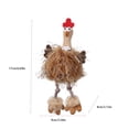 thumbnail image 3 of Hkapeg Handmade Thanksgiving Turkey Doll Polyester Spandex Fall Tabletop Centerpiece Harvest Festival Home Decor Giftable Ornament Fall Decor 17x8x9cm, 3 of 5