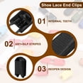 thumbnail image 3 of Uxcell Zipper Pull Cord Lock, Plastic Shoe Lace End Clips for Various Uses Black, 3 of 7