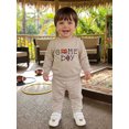 thumbnail image 3 of Toddler Baby Boy Football Outfit Game Day Pullover Sweatshirt Pants 3 6 12 18 24 Months 2T 3T 4T, 3 of 7