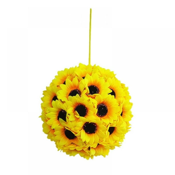 Artificial Sunflowers Topiary Ball Plants, Hanging Plants Wedding Party