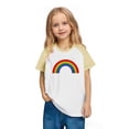 thumbnail image 7 of hengsof Girls Colorful Printed Raglan Short Sleeve T-Shirt Fashionable Graphic Casual Crew Neck Top Soft Comfortable Shirt, 7 of 7