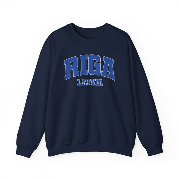 Riga Latvia Sweatshirt Gifts Crew Neck Shirt Long Sleeve Unisex