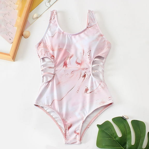 TDOQOT Stylish Print One-Piece Swimsuit (Girl's), Sies 16-18