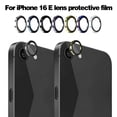 thumbnail image 3 of Protective Camera Lens Cover for iPhone 16E, Upgraded Thin Metal Material, Six-Layer Protection, Assorted Colors, 3 of 8