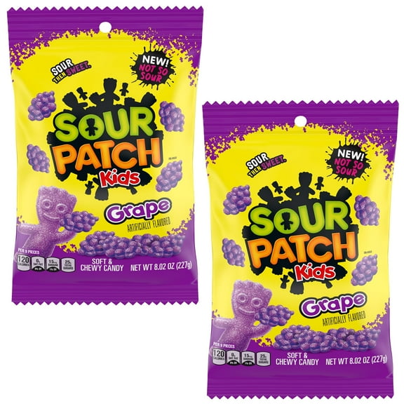 Sour Patch Kids Grape, 8.02 Ounce Bags (Pack of 2)
